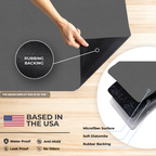 Dark Gray Dish Drying Mat – Absorbent Quick Dry Kitchen Counter Mat – Non-Slip & Easy to Clean | Strabella