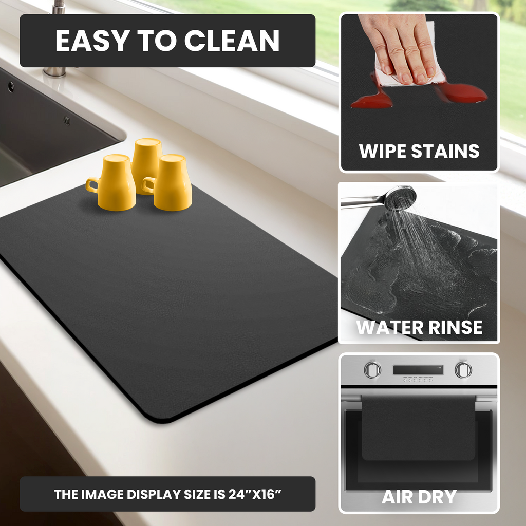 Dish Drying Mat – Absorbent, Non-Slip Kitchen Mat | Strabella