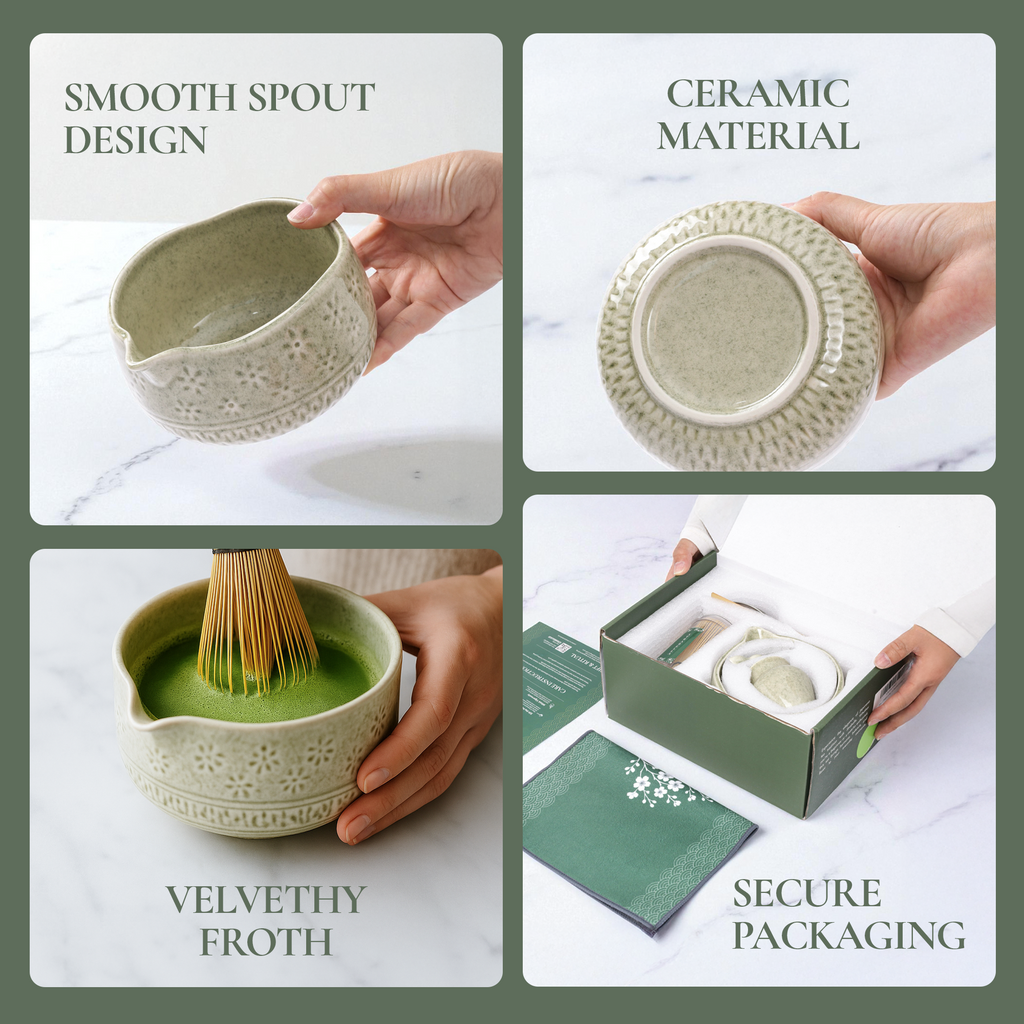 Whisk Set – Bamboo Whisk & Ceramic Bowl | Strabella