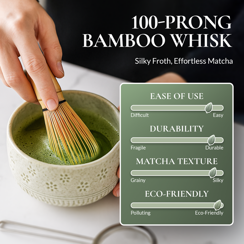 Whisk Set – Bamboo Whisk & Ceramic Bowl | Strabella