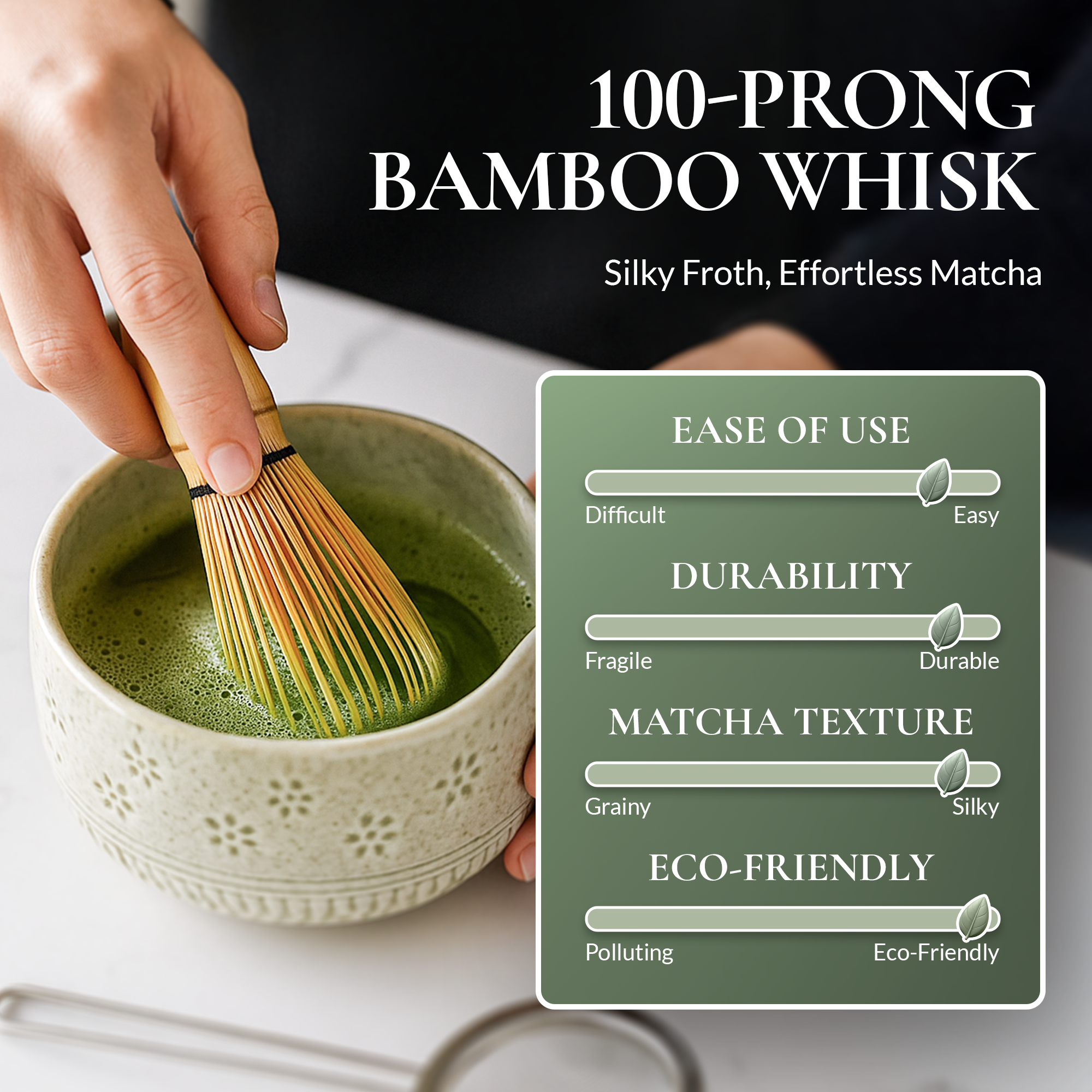 Whisk Set – Bamboo Whisk & Ceramic Bowl | Strabella