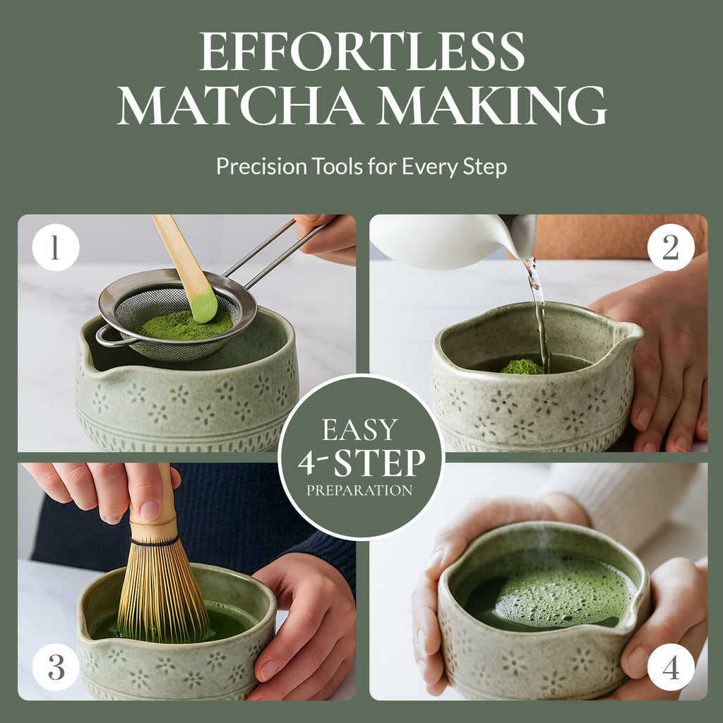Whisk Set – Bamboo Whisk & Ceramic Bowl | Strabella