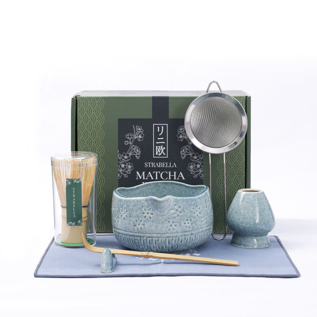 Whisk Set – Bamboo Whisk & Ceramic Bowl | Strabella
